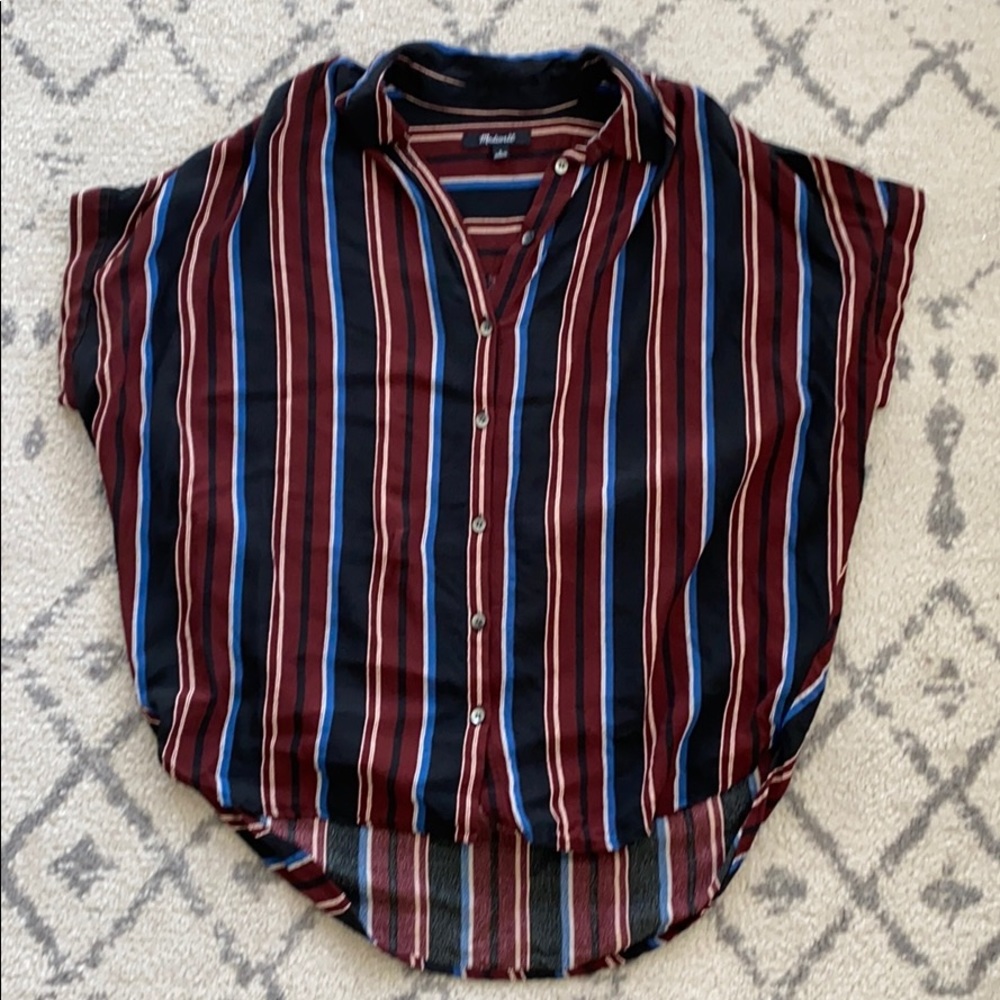 Madewell Central Drapey Shirt in Medford Stripe